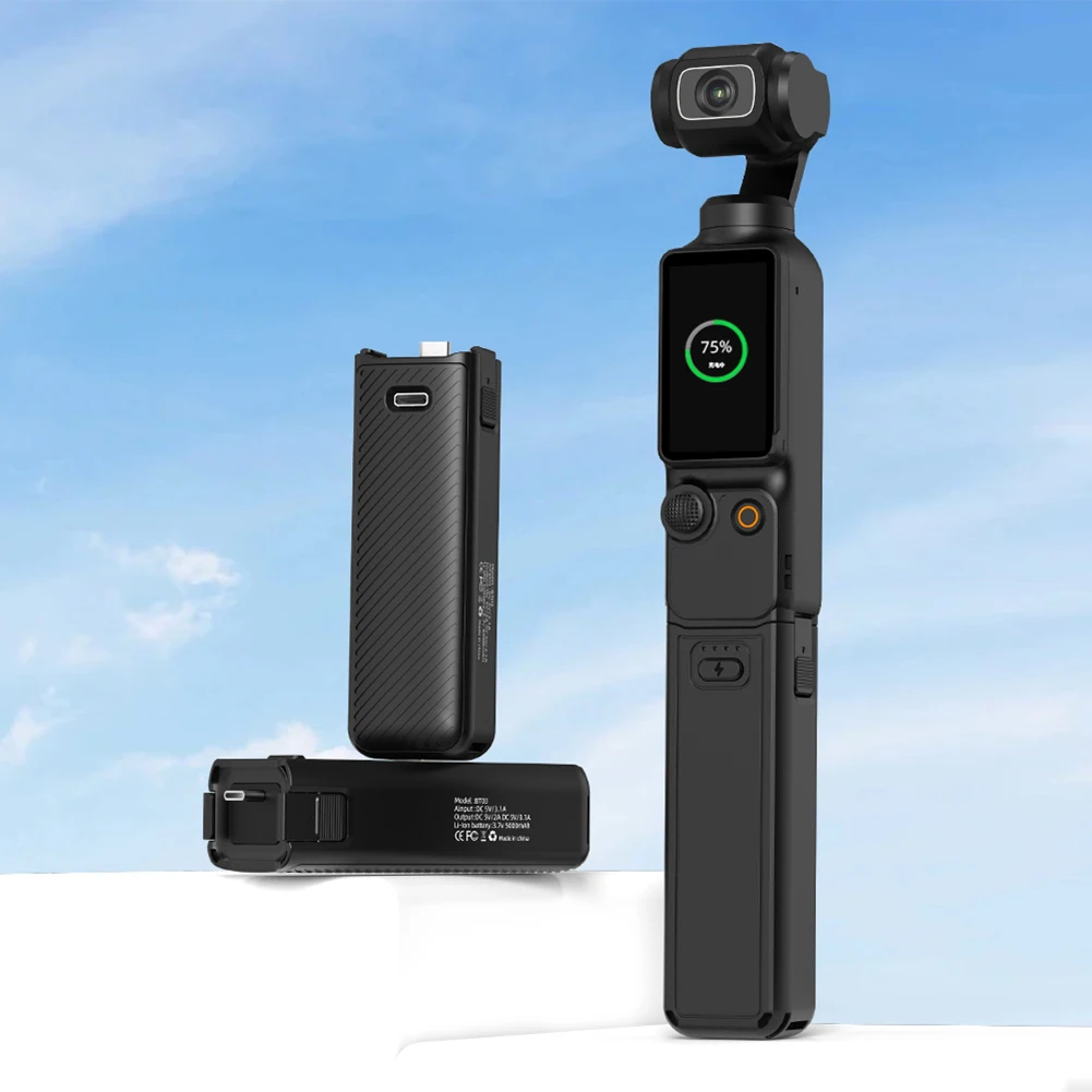 DJI 포켓 3 배터리 수명 컨트롤러 10W 5000mAh 휴대용 고속 충전 충전기 연장봉 (PO3050) DJI 포켓 3 카메라용