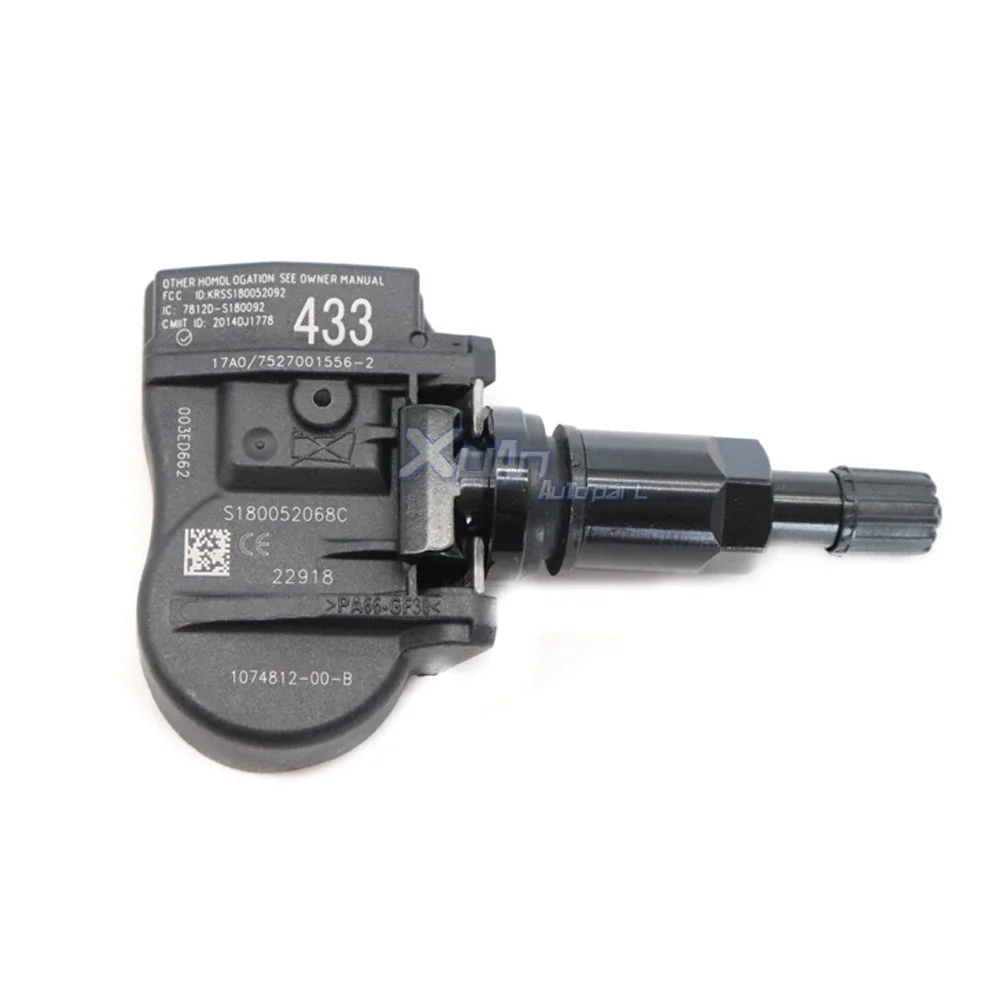 XUAN ˶ TPMS Ÿ̾ з  ͸ ý, ׽  3 S X Y 2014-2021 433Mhz 107481200B, 1074812-00-B