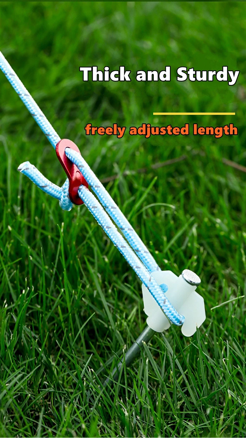 6mm Ultraleichte Zeltseile Camping-Seile mit Aluminium-Spanner Outdoor-Camping-Abspannseile für Zelt und Tarp, Klettern, Wandern – Detail 11