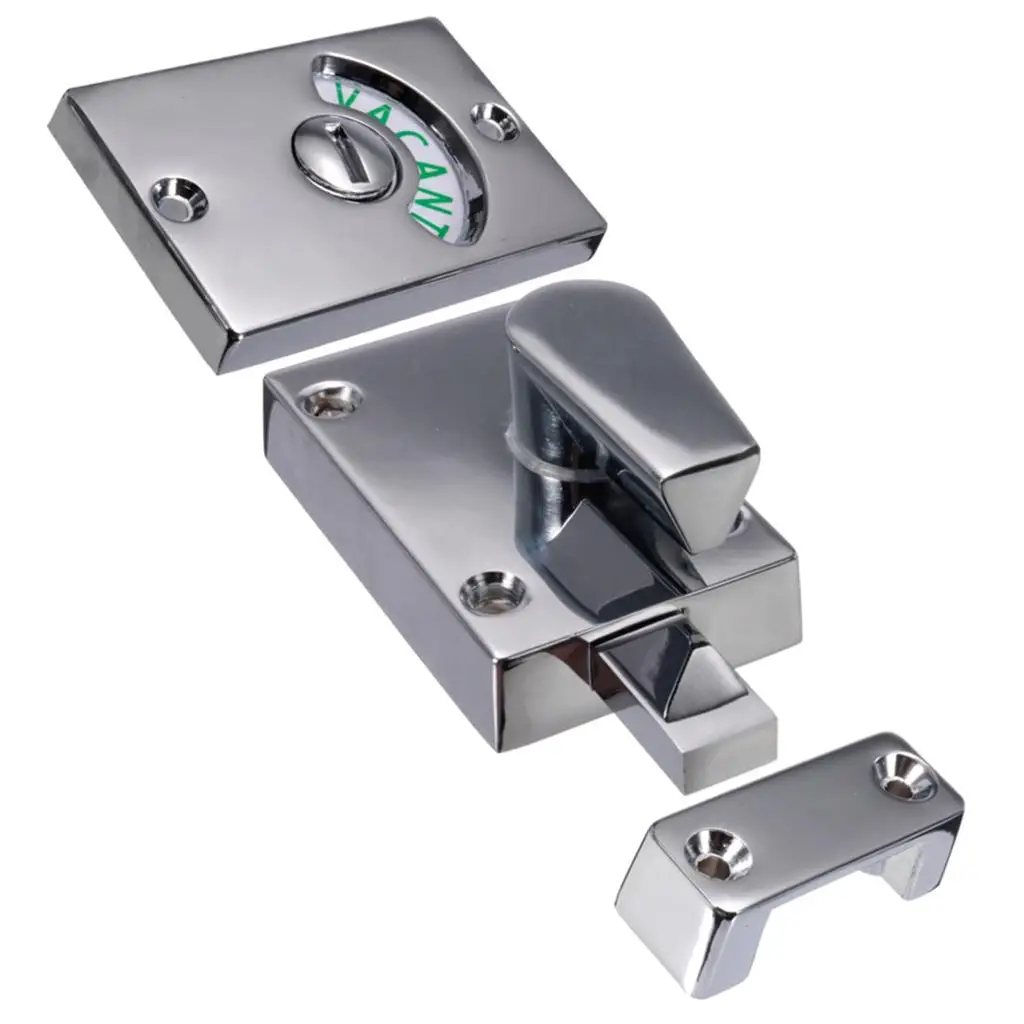 Stainless Bathroom Toilet Privacy Door In Use Lock Indicator