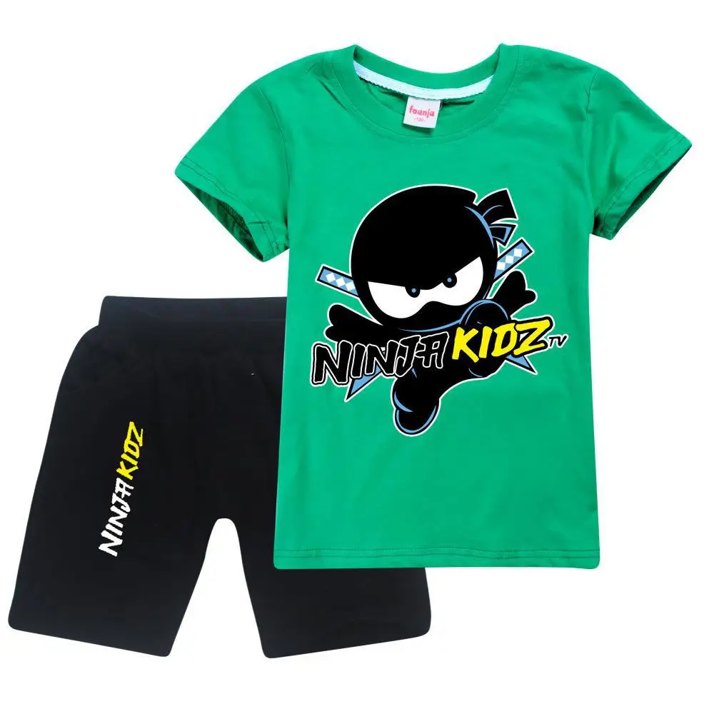 Game Ninja Kidz Kostuum Baby Meisjes Zomerkleding Kids Cartoon Sportpak Peuter Jongens Catnap T-Shirt + Korte Broek 2 Stuks Sets