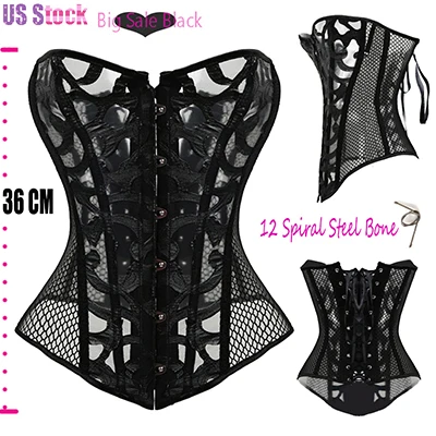 Miss Moly Steampunk Corset Gothic Bustier Boned Overbust Dress Underbust burlesque Top Plus Size 6Xl Tummy Slimming Clothes