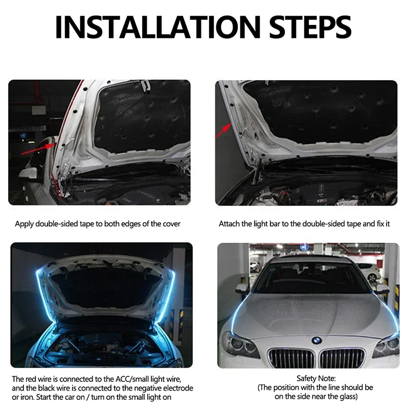 LED Car Hood Decorative Light Strip with Daytime Running Light