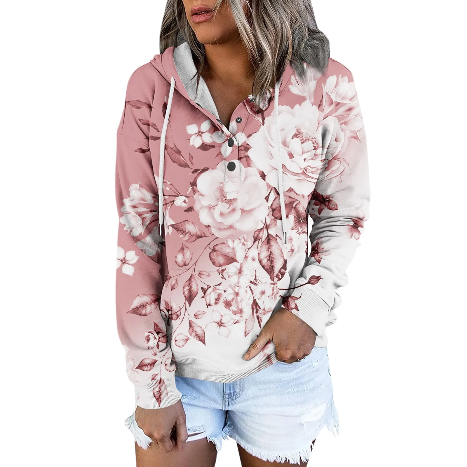 

Women'S Casual Fashion Long Sleeved Top Printed Round Neck Printed Hoodie Y2k Hoodies Women Sweatshirt Streetwear Pullovers