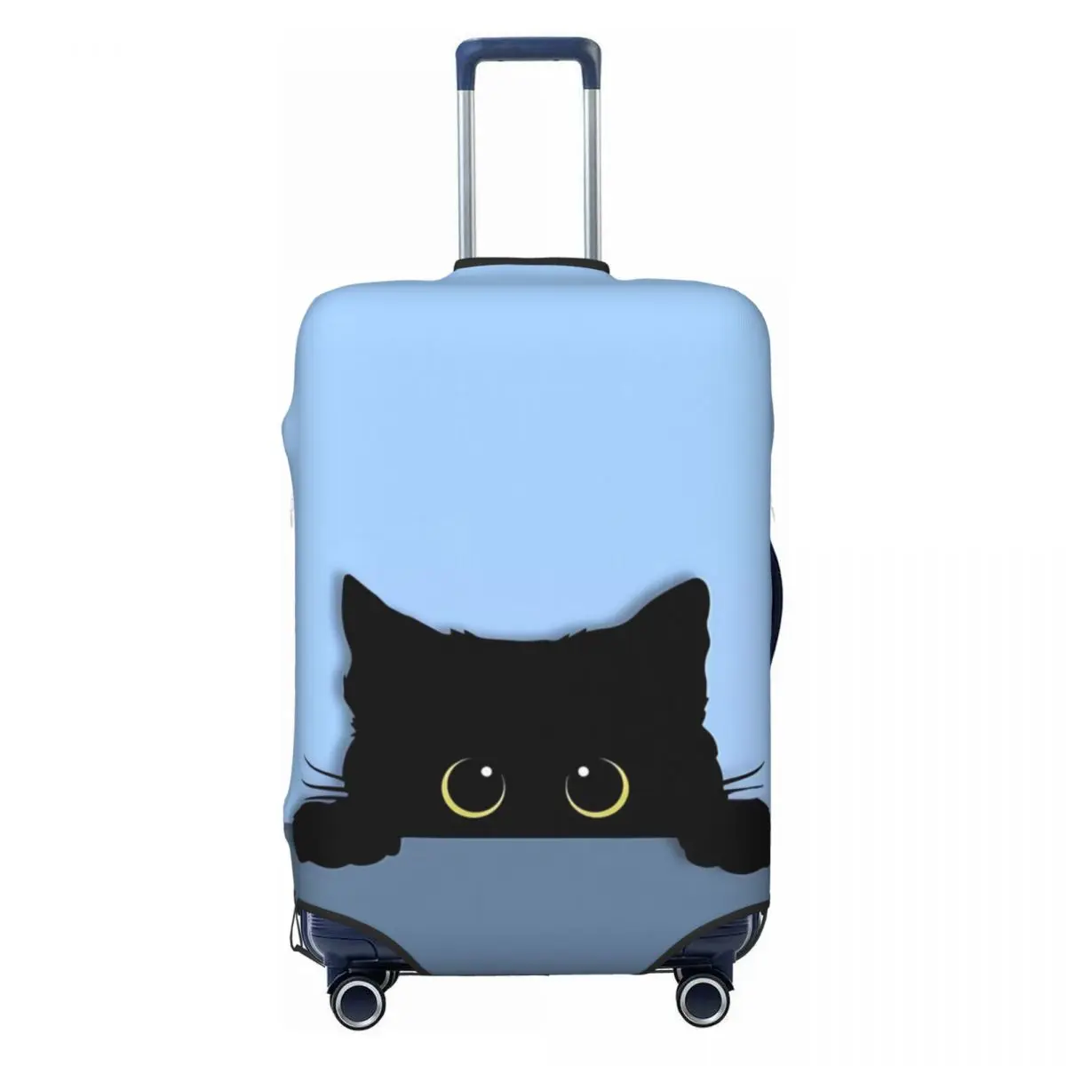 Cute Black Cat Suitcase Cover Holiday Animals Print Useful Luggage Case Business Protection 2