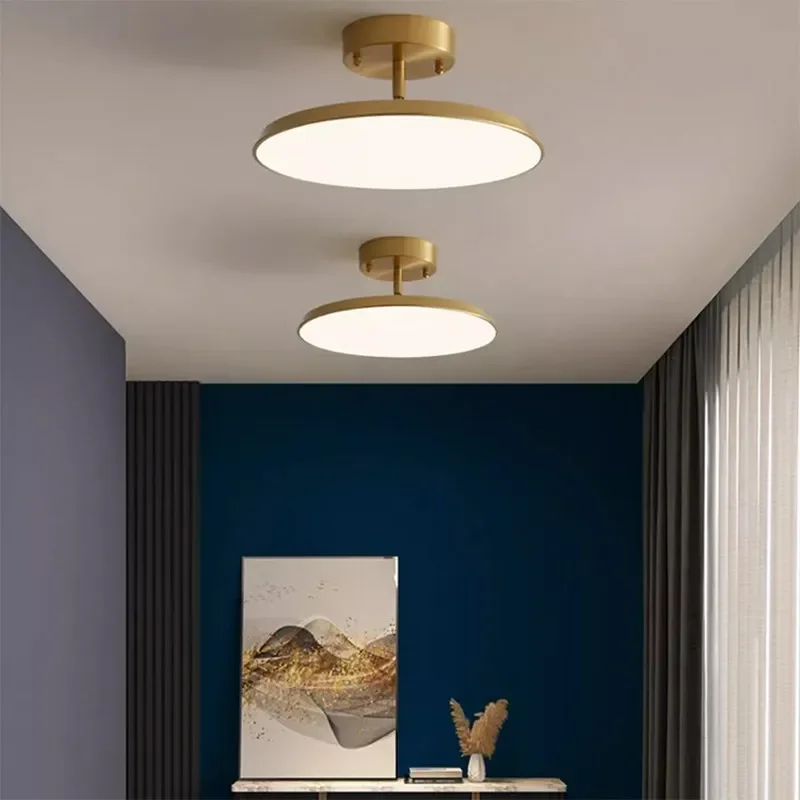 

Modern LED Ceiling Light Minimalist Black Gold Rotatable Copper Lamps For Bedroom Living Room Entrance Hall Hallway Illumination