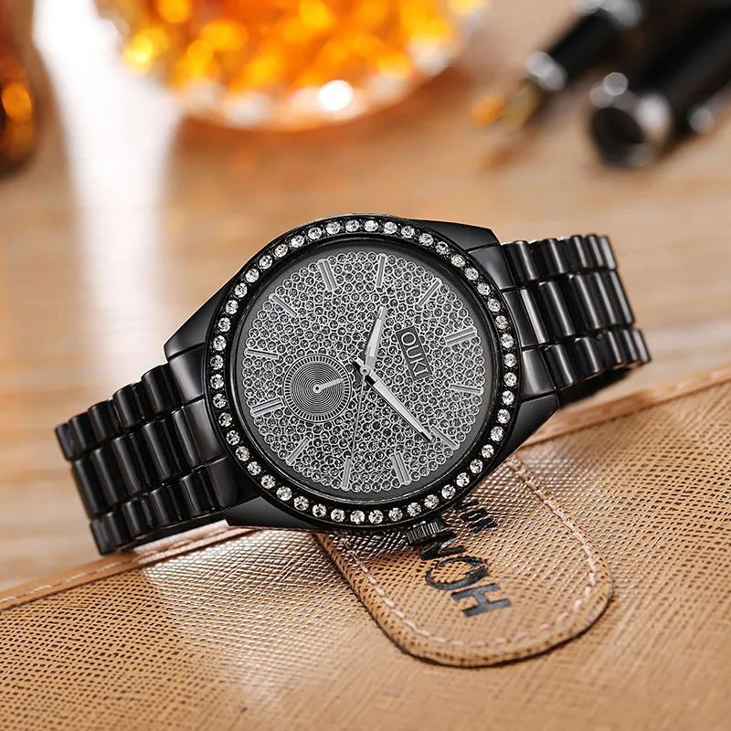 

Mens Fashion Quartz Steel Strap Wristwatches Luxury Full Diamond Watches For Men Top Brand Hip Hop Casual Watch Reloj Hombre
