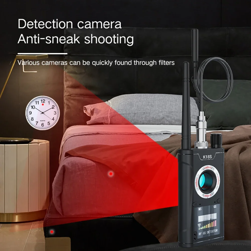 Anti Spy Detector Bug Detector RF Detector Scanner Device GPS Detector Camera Finder infrared camera detector hidden camera detector signal detector camera detector for GPS Tracker Listening Device