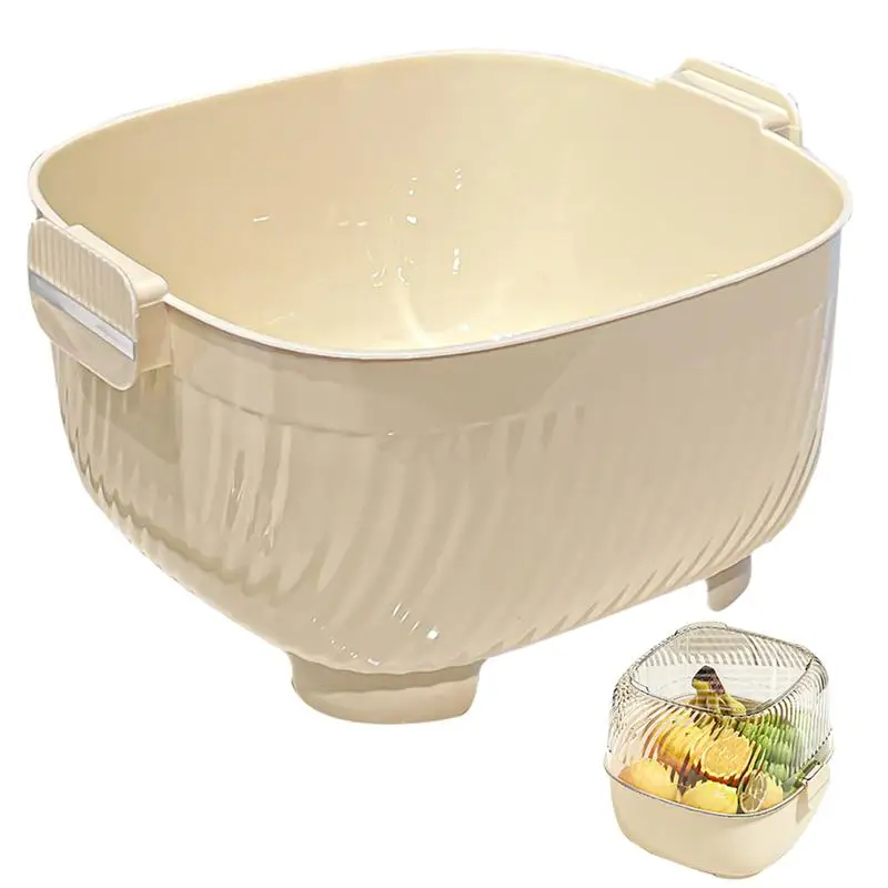 

Strainer Bowl Rice Colander Strainer Household kitchen Washing Basket Double Layer Fruit &Vegetable Basin Draining Basket supply