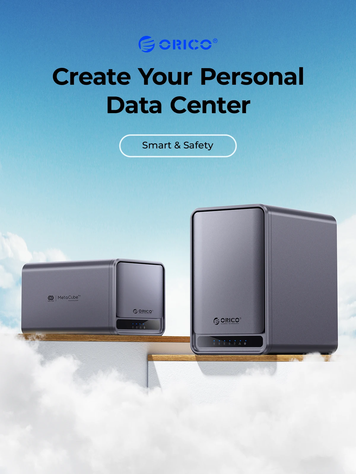 ORICO MetaCube Pro 5 Bay NAS 네트워크 연결 스토리지 지원 원격 공유 데이터 지능형 분류 자동 백업