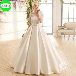 Женское кружевное свадебное платье It's yiiya, белое платье без рукавов и с бантом на поясе на лето 2023