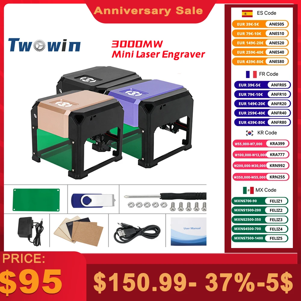 3000 МВт Лазерный гравер с ЧПУ