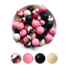20Pcs/Set Baby Silicone Loose Bead 15mm DIY Pacifier Chain Accessories Bracelet For Jewelry Teether Beads BPA Free Round Bead 6