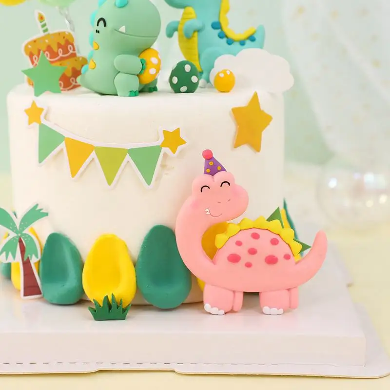 Dinosaur Cake Toppers Dinosaur Theme Dino Roar Party Happy Birthday Party Decor Kids Baby Shower Boy Cake Accessories