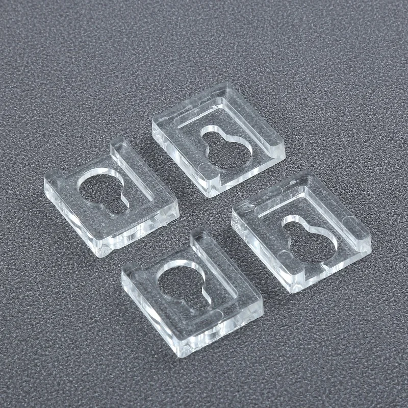4pcs Square Clear Acrylic Wall Mount Photo Picture Frame Hook Gourd Shape Hanger Frame Baskets Hanging Hook Clip Home Wall Decor wall hooks adhesive hooks picture frame hangers hanging hooks