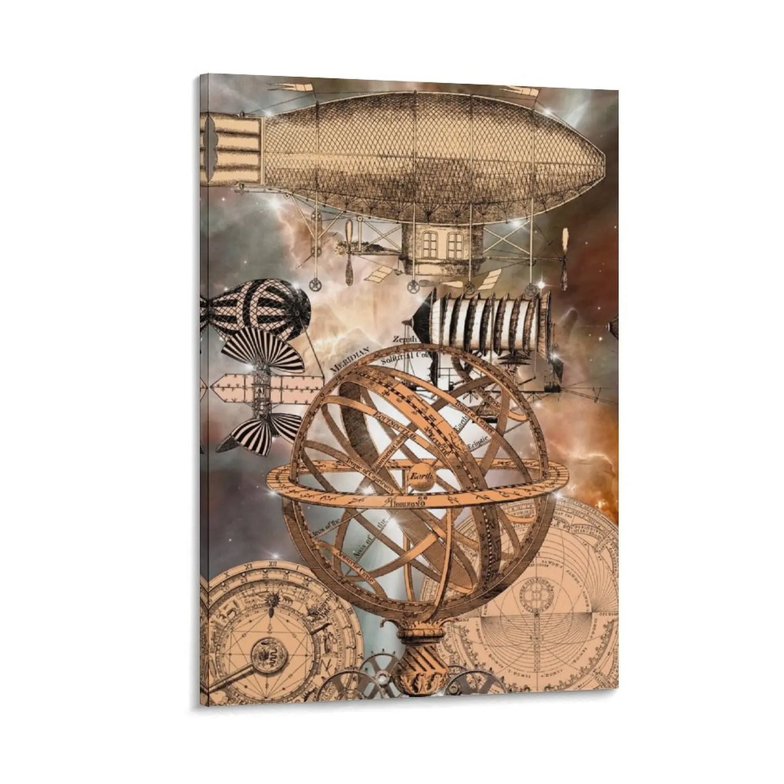 

Steampunk Airship Canvas Painting Decoration bedroom bedrooms decor house decoration accessories for home decor