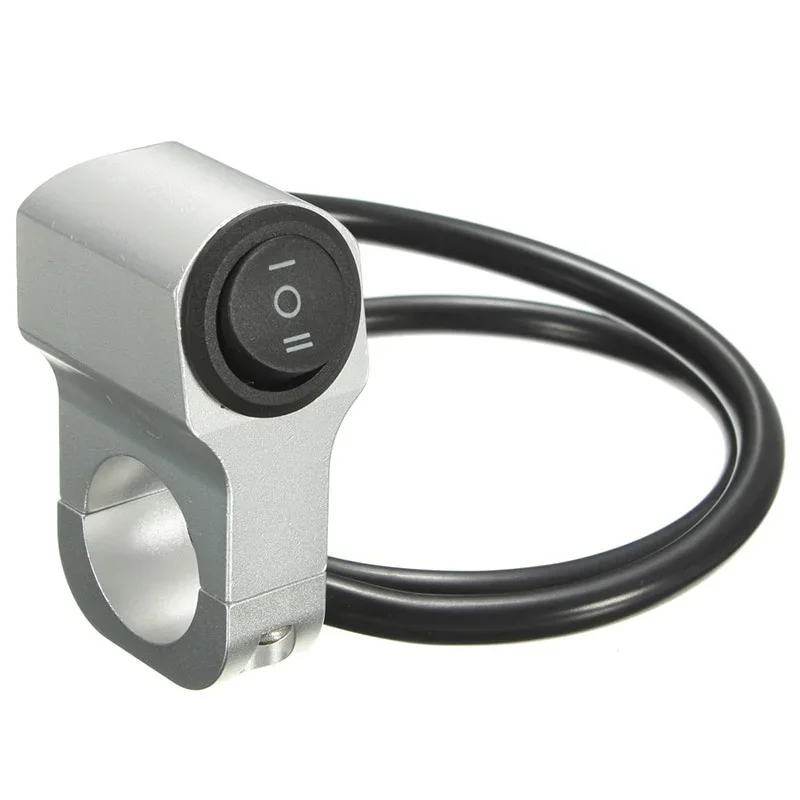 Interruptor de faro para manillar de motocicleta, aleación de aluminio, 22cm, 7/8 pulgadas, tres posiciones, resistente al agua, 12V, foco antiniebla Retro