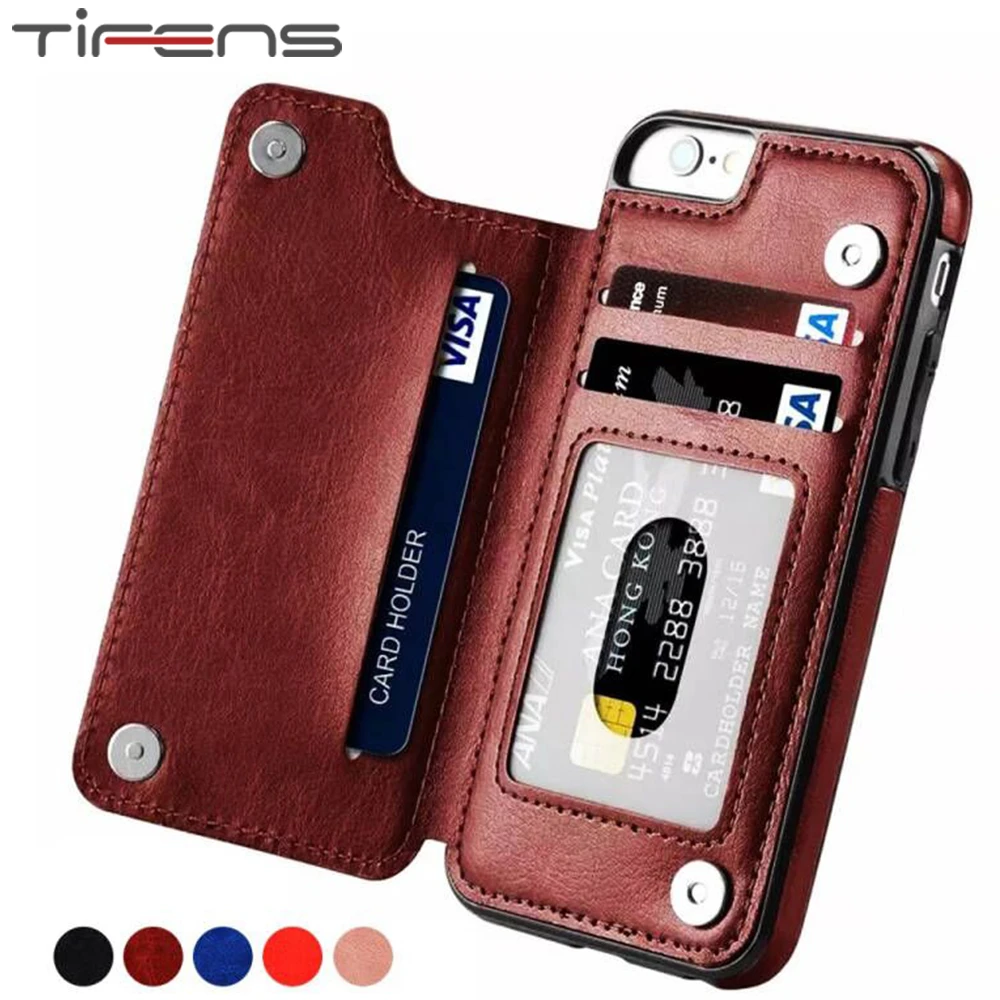 Funda de cuero cartera de lujo para iPhone 14, 13, 12, Mini Flip, 11 Pro, XR, XS, X, 6, 6s, 7, 8 Plus, 5, 5s, SE, 2020, 2022, con ranuras para tarjetas|Fundas antigolpes para teléfono| AliExpress