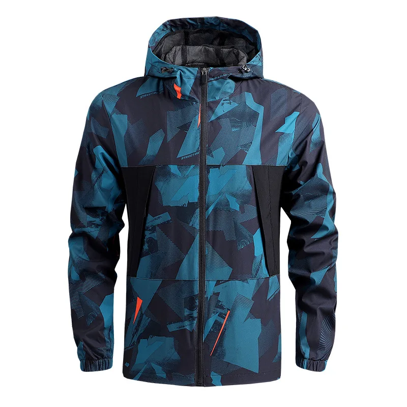 Autumn Men's Jacket New Lightweight and Breathable Outdoor Casual Sports Quick Drying Hooded Windbreaker Fashionable Men's Coat