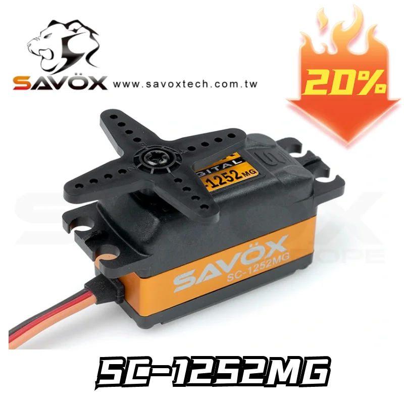 Original Savox SC 1252MG Servo 0.07S 7kg Digital Coreless