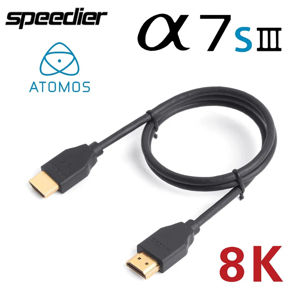 Od 4.2Mm Super Soft Hdmi-Compatibile 2.1 Cavo Sottile Per Fotocamera A7S3 M4 Fx3 S1H Zcam E2 Atomos Astro Ps5 Hd Portatile Leggero