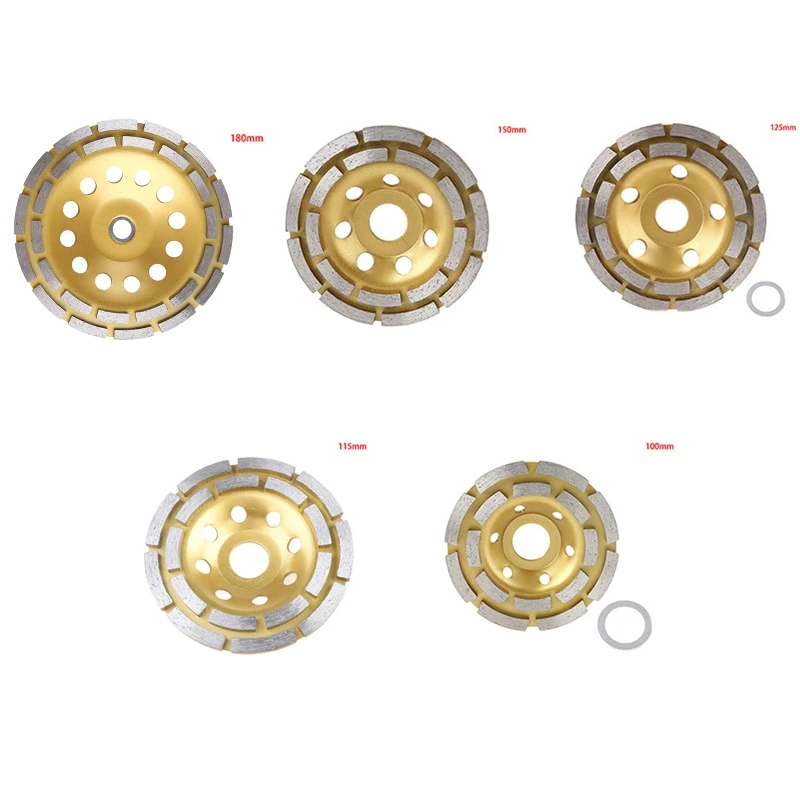 

Double-Row Diamond Cup Surface Grinding Wheel Segment Heavy Duty Row Concrete Grinding Wheel Disc for ANGLE Grinde