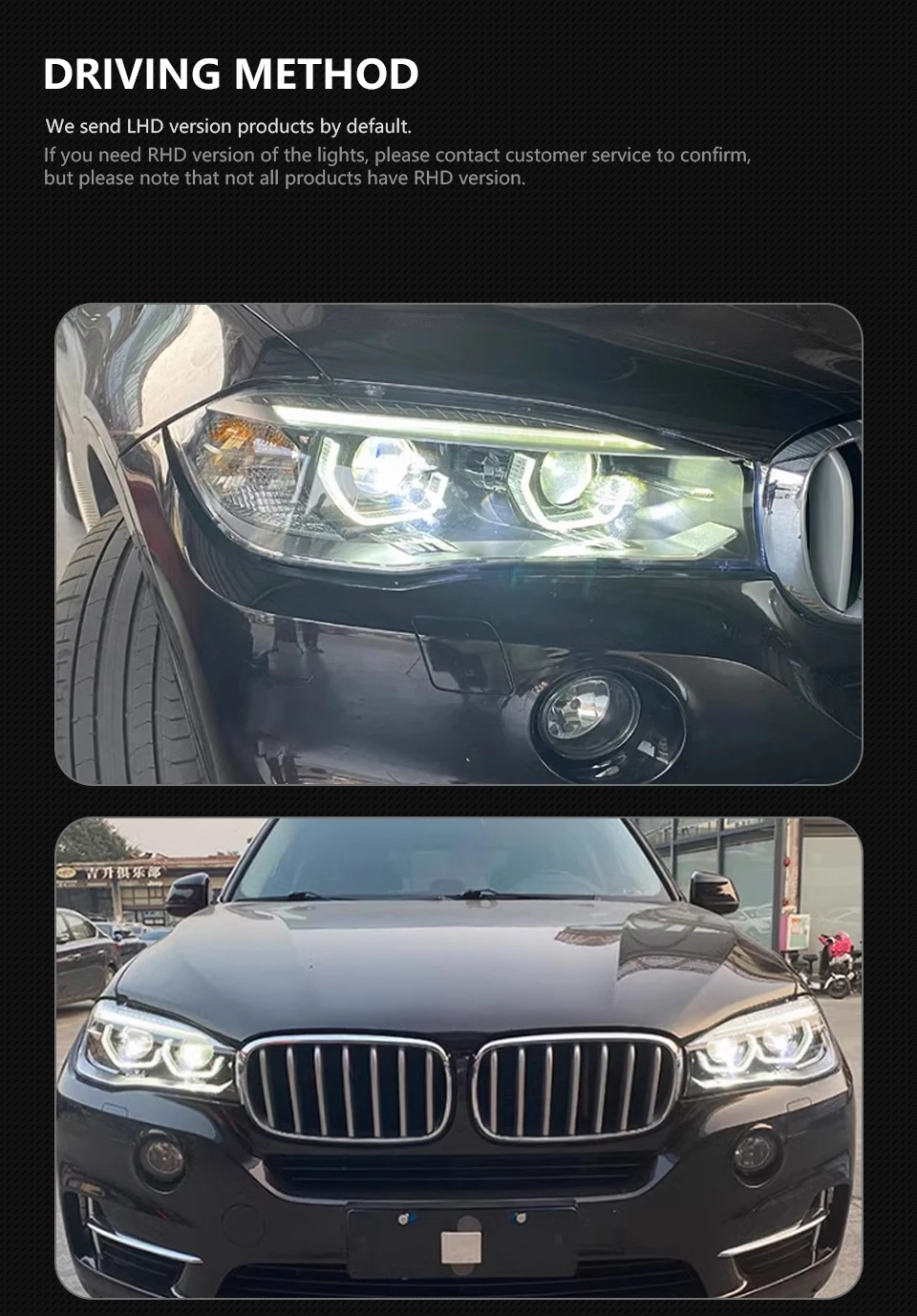 AKD Head Lamp for BMW X5 X6 F15 F16 LED Headlight 2014-2018 Headlights F15 F16 F85 DRL Turn Signal High Beam Angel Eye Projector