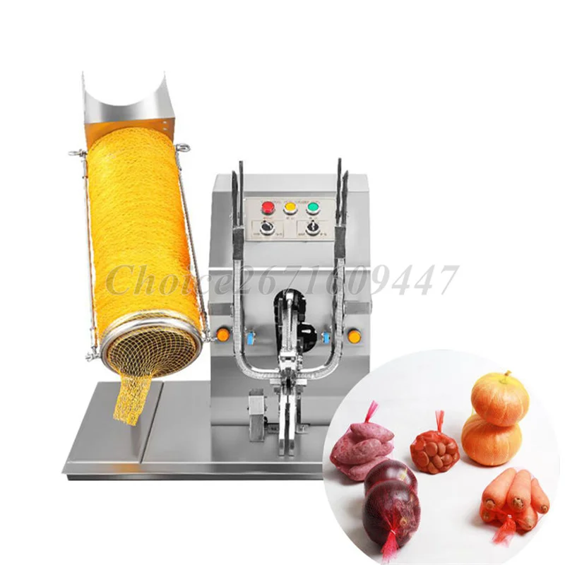 Semi Automatic U-Shape Net Bag Binding Machine Electric Garlic Onion Ginger Potato Bag Clipping Machine