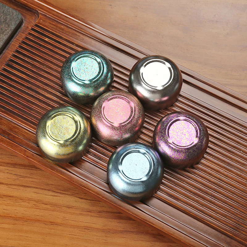 Titanium Cup Pure Titanium Tea Cup 50ml Outdoor Camping Portable Tea Set Portable Storage Double Layer Anti Scalding Lightweight