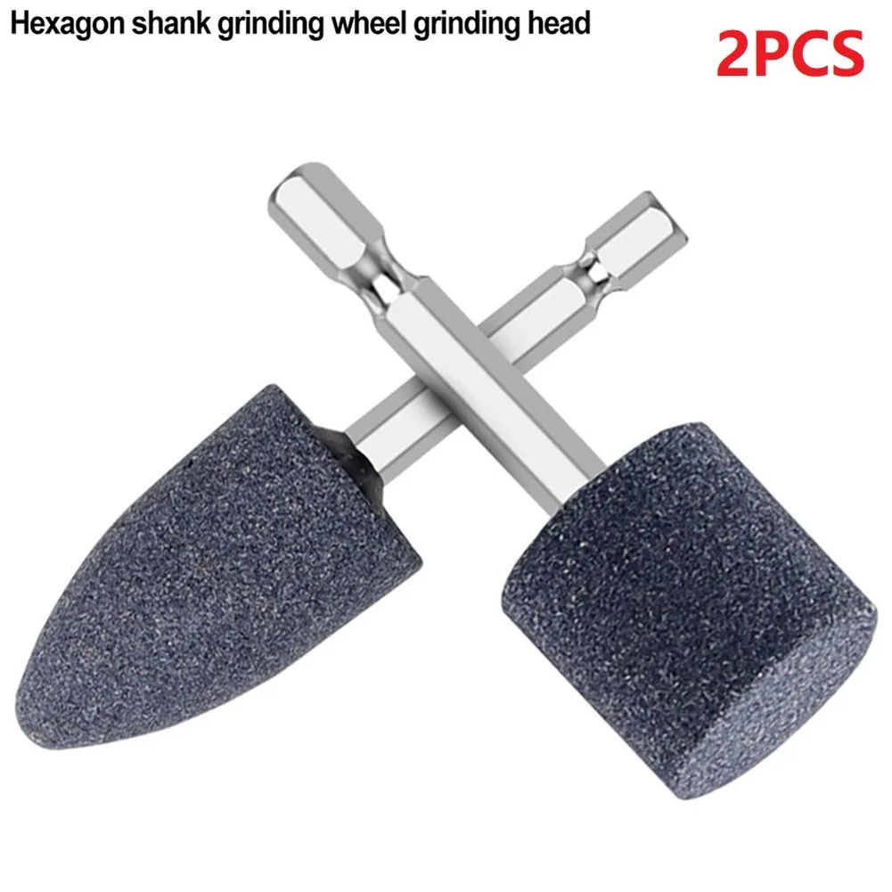 

2 PCS Polishing Head Wheel Head Hex Shank Abrasive Mounted Stone For Rotary Electric Grinding Stone Wheel Dremel