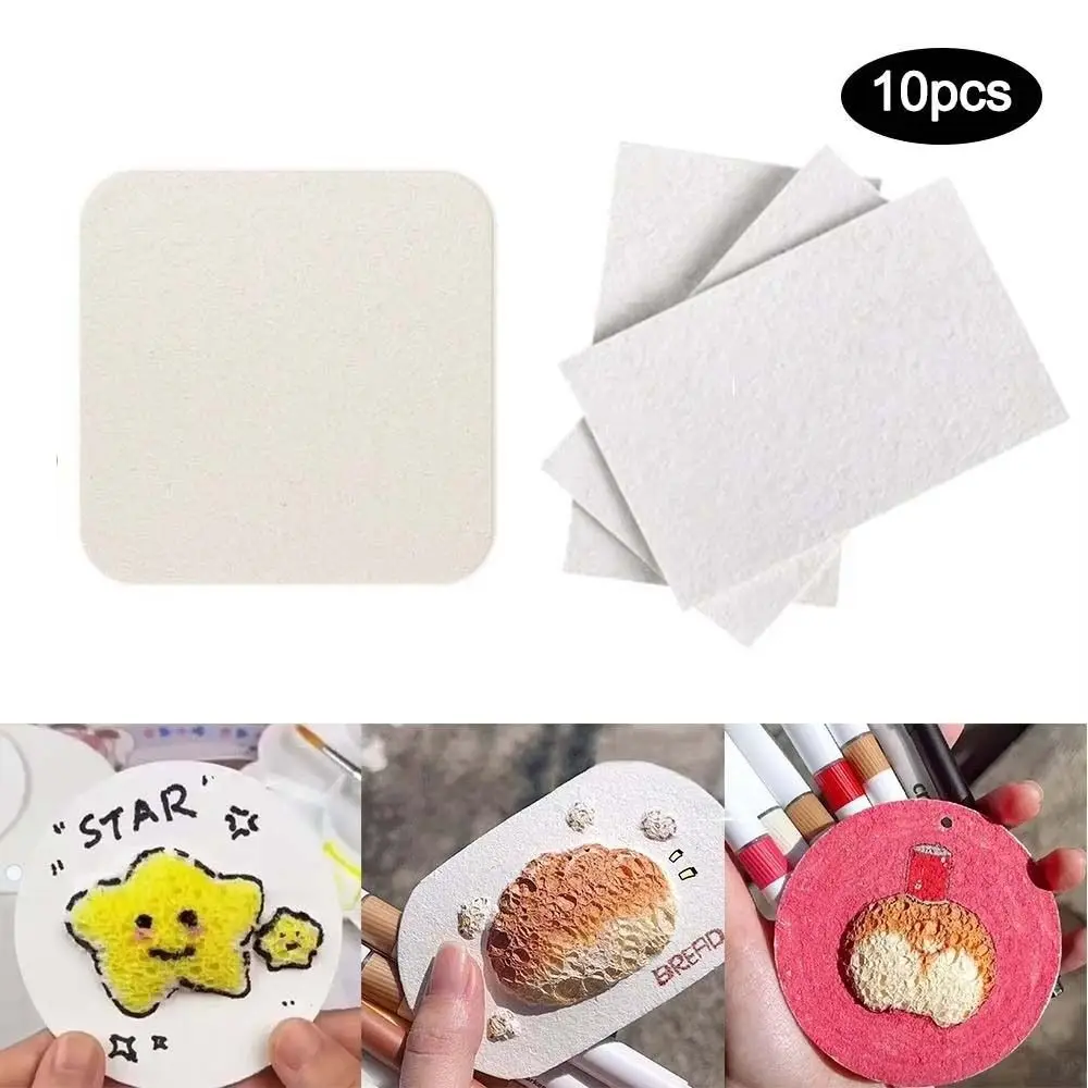 10Pcs 푹신한 질감 폼 질감 그림 종이 교육용 Handmande 드로잉 스폰지 종이 둥근 모양 아트 공예