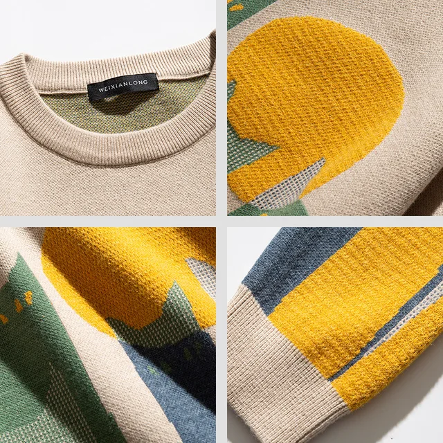 Abstract Print Pullover Sweater Jumper 2