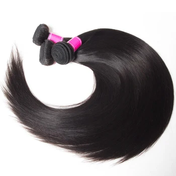 Remy Straight Human Hair Bundles 1/3/4 PCS Natural Black Brazilian Hair Weave Bundles 14-30 Inch Human Hair Extensions 1