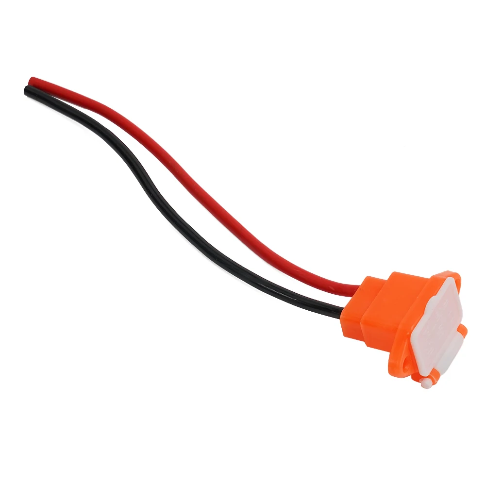 

E-bike Scooter Battery Connector Plug Three Vertical Charging Socket With Wires 12AWG Cable For 36V 48V Universal