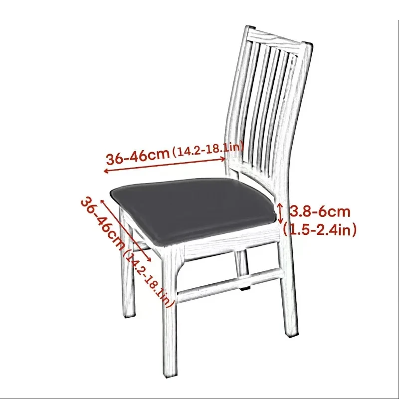 Solid Color Elastic Cushion Cover Washable Detachable Protective Chair Cover 1 Pcs