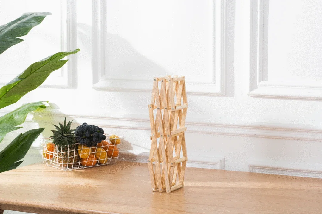 Scaffali impilabili per vino 3, 5, 6, 10 bottiglie scaffali per vino in legno utensili da Bar per la casa armadietti per vino strumenti da Bar - immagine 6