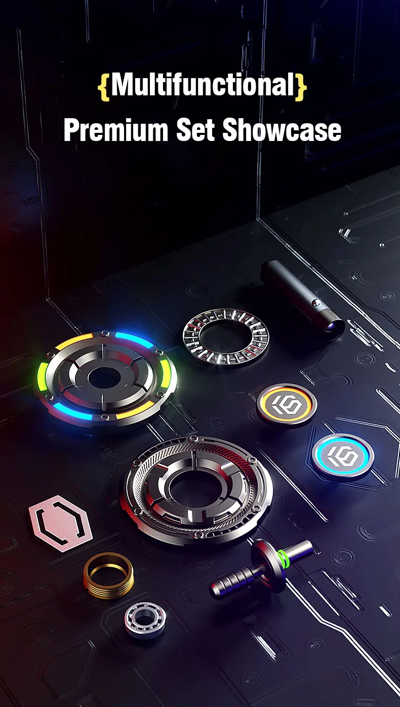 Hand spinner Fidget Métal Fluo