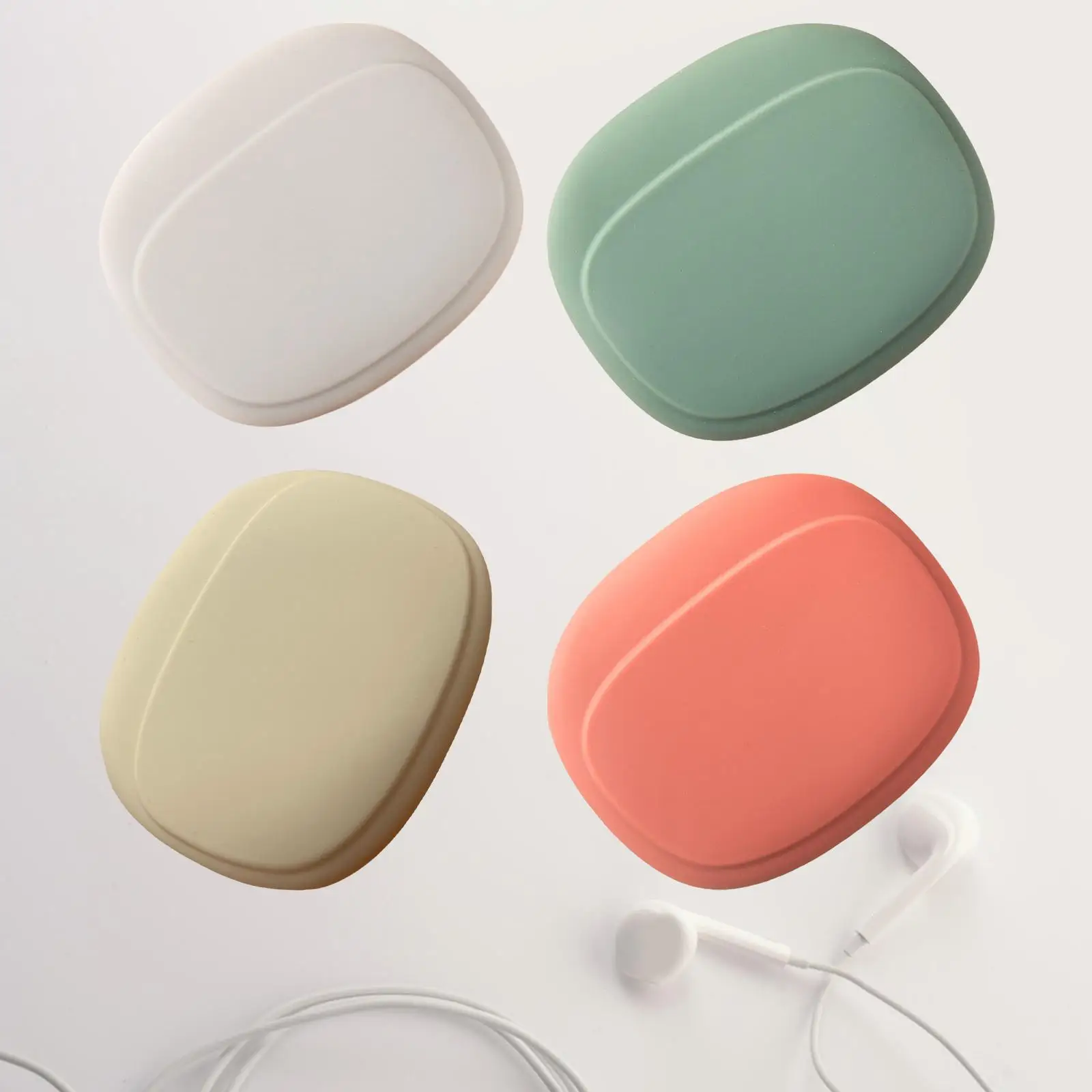 키 립스틱 데이터 케이블용 실리콘 파우치 이어버드, 이어폰 정리함, 사려 깊은 선물 액세서리, 사용하기 쉬운 실리콘 가방