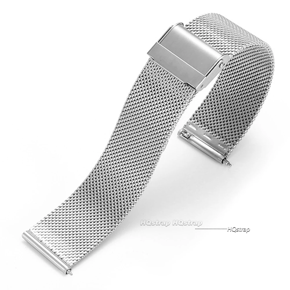 Sleek Milanese Stainless Steel Mesh Bracelet Watchband with Quick Release