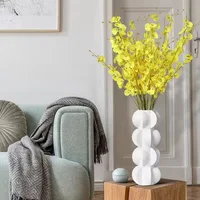 Resin Vase Geometry Decorative Ornaments Screw Thread Resin Handicraft Floral Arrangement Accessories Home Decoration Vases Pots 2