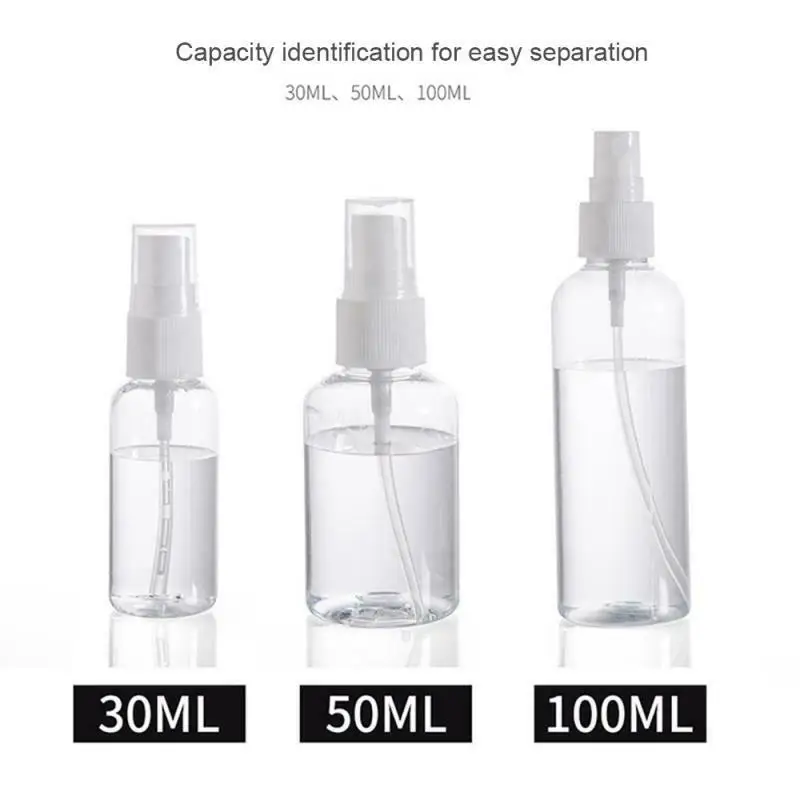 

50PCS Refillable Clear Plastic Perfume Bottle Empty Alcohol Spray Bottles