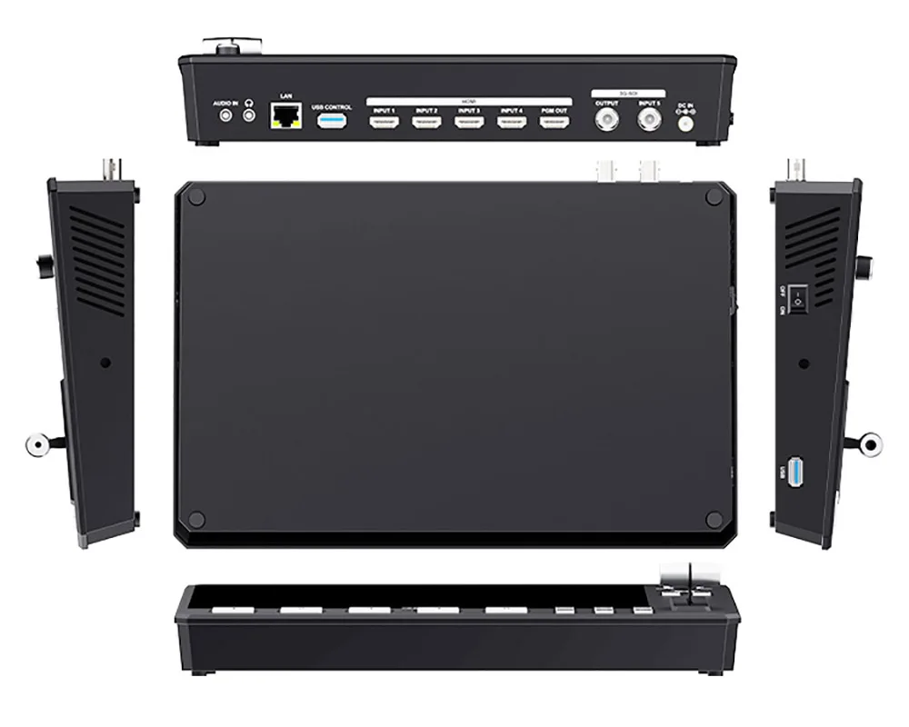 FEELWORLD L4 Video Switcher Multi-camera Video Mixer 10.1 inch Touch Screen USB3.0 Fast Streaming Live Streaming Equipments