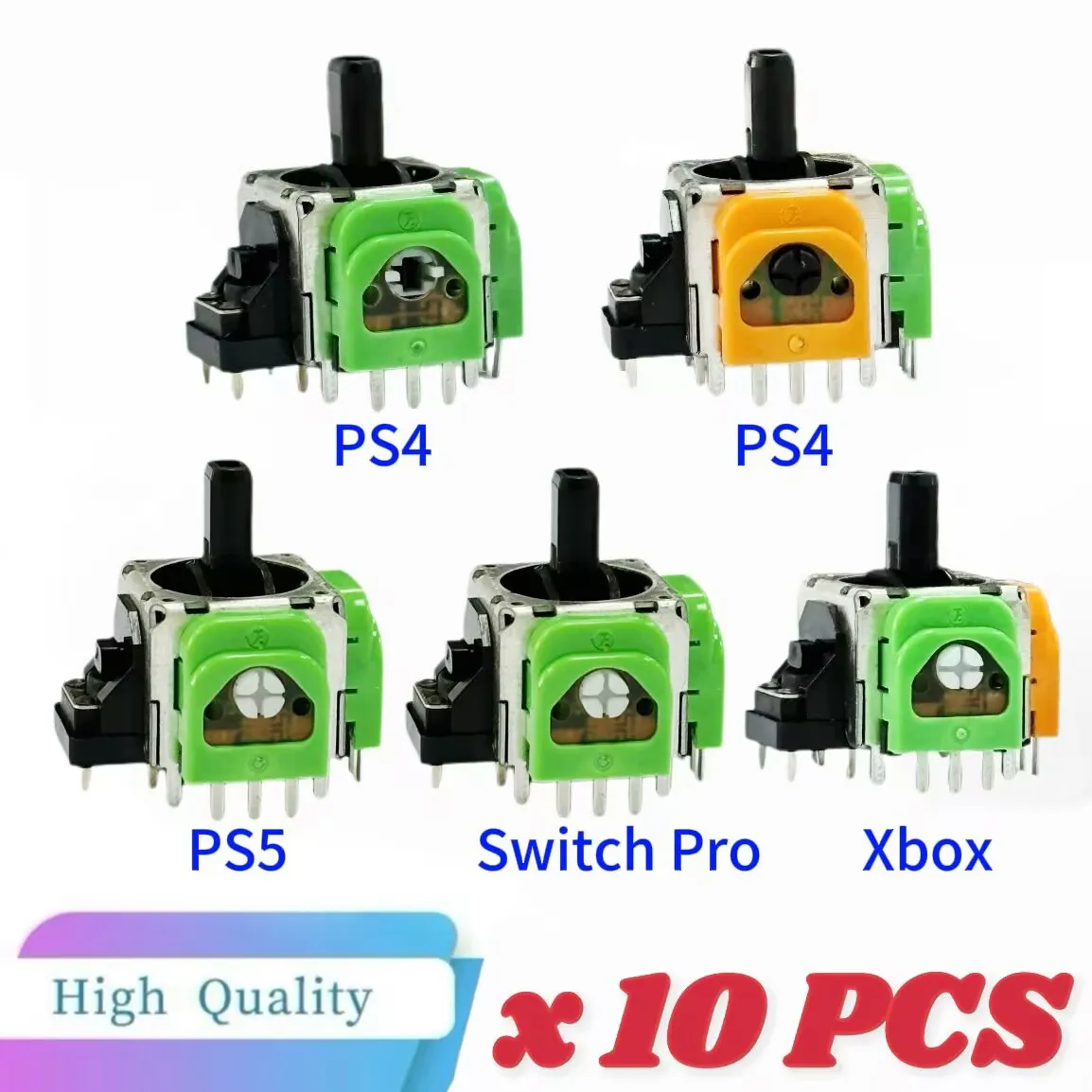 10PCS Hall Effect Joystick Module Controller For PS4 PS5 Xbox One Switch Pro Gamepad 3D Analog Replacement Stick Controller joystick replacement game joystick joystick module
