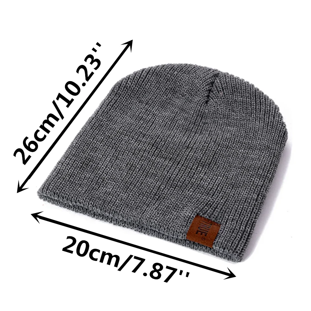 Unisex Casual Beanie Hat Knitted Hat Cap Fashion Solid Color Daily Winter Hat For Men Women