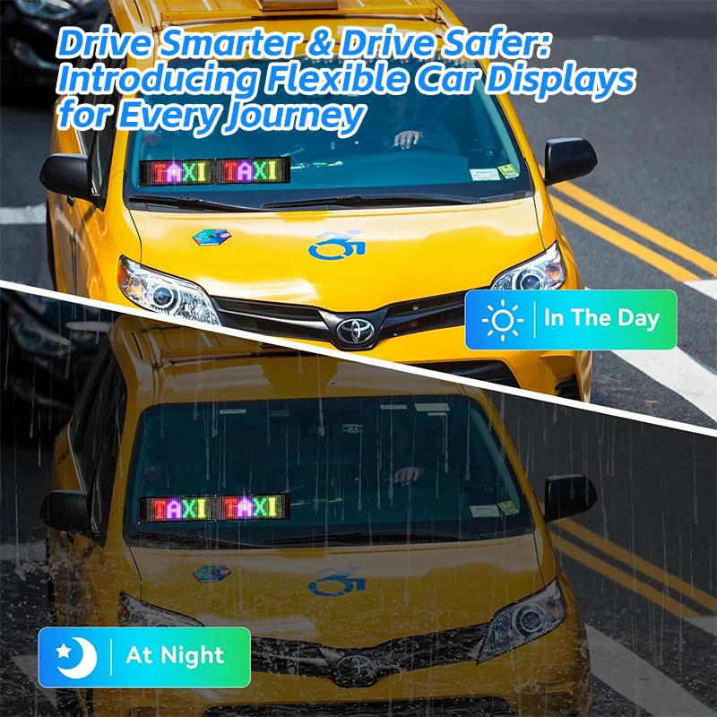 Led Digital Tube Display Led Video Display Panel App Control Programmable LED Display Screen RGB Messages Scrolling Led Car Shop Sign Board Soft Flexible Digital Display Panels