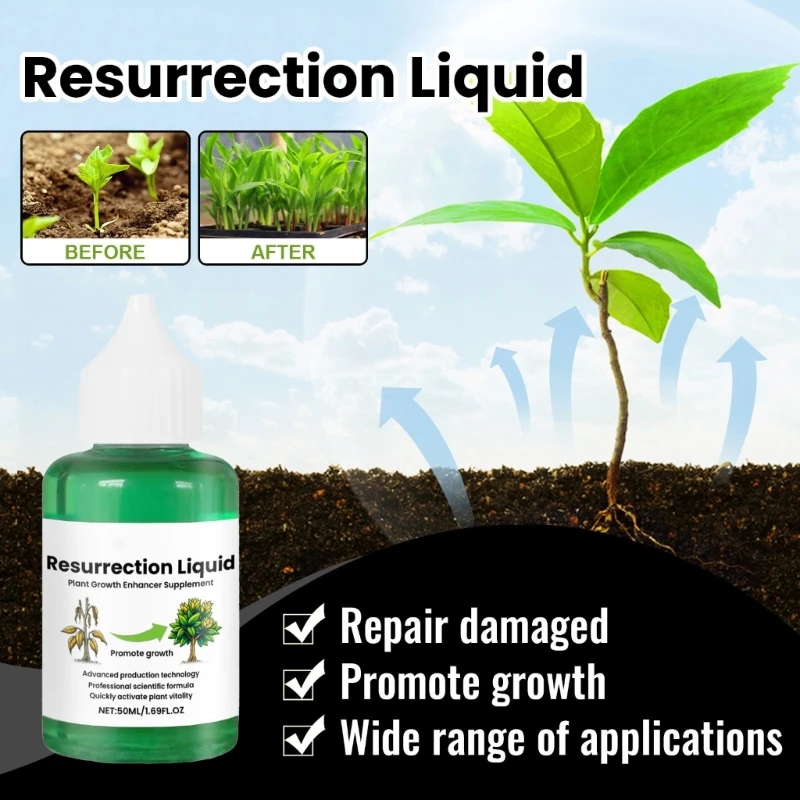Plant Resurrection Liquid 50ml Hydroponics Nutrients Liquid Plant Nutrients Solution for Flower Fruit Vegetable Fertilizers G2AB