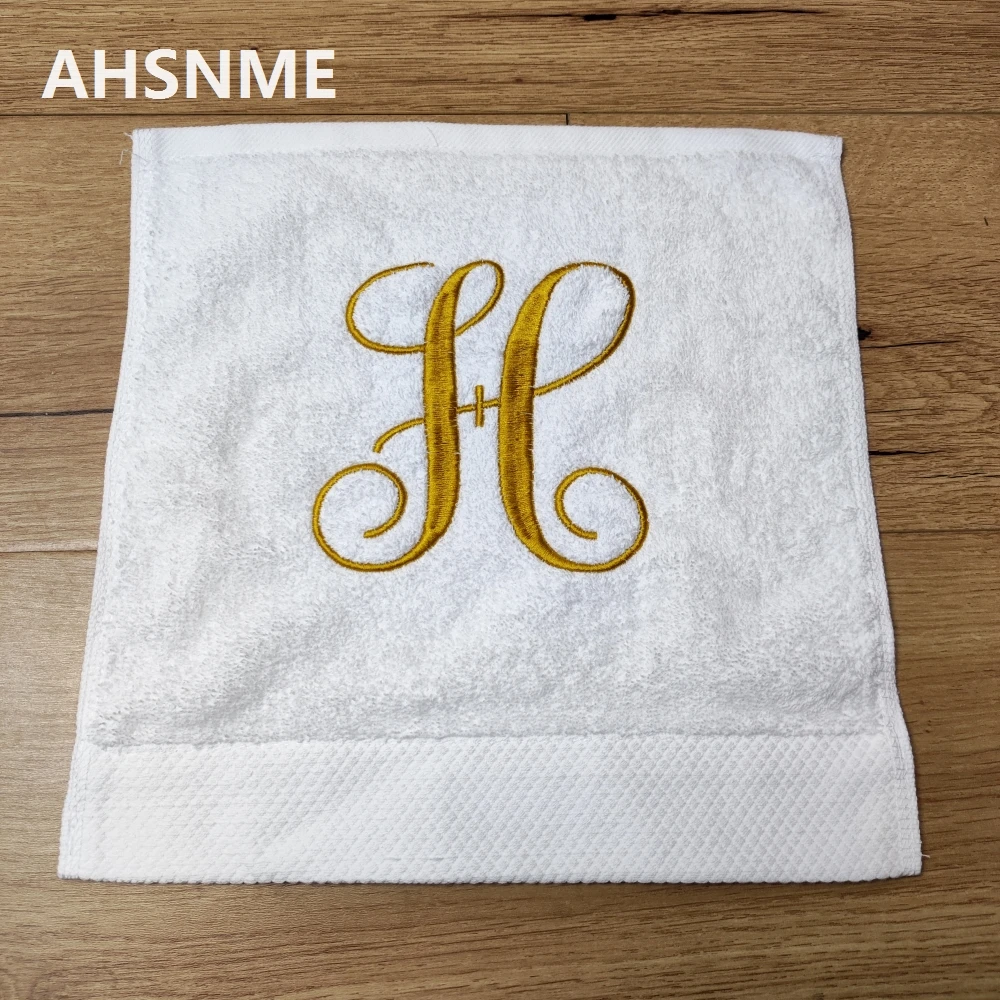 Luxury Towel Customized LOGO Bath Towel Prayer Hand Towel Cotton Embroidery Name Personalized Wedding Anniversary Birthday Gift 2