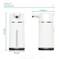 เครื่องจ่ายสบู่อัตโนมัติ 420 มล. กันน้ำ IPX6 แบบไม่ต้องสัมผัส เครื่องจ่ายสบู่อัจฉริยะ ชาร์จผ่าน USB C แบตเตอรี่ 1200 มิลลิแอมป์ 6