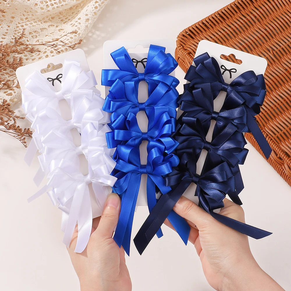 2 Teile/satz 3,38'' Wunderschöne Blume Bögen Haar Clips für Mädchen Exquisite Quaste Band Hairgripes Party Dekoration Haar Zubehör