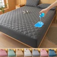 Home Mattress Cover Waterproof Thickened Quilted Waterproof Bed Cover Breathable Mattress Protector Fitted Bed Sheet 140/160x200 1